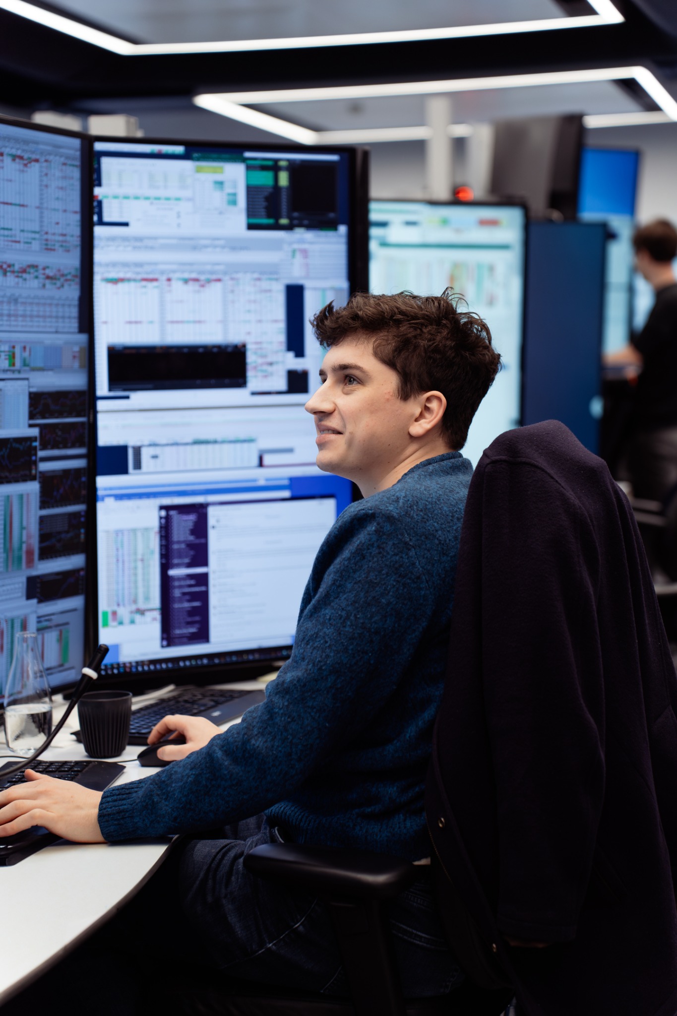 Technology professional working with market systems
